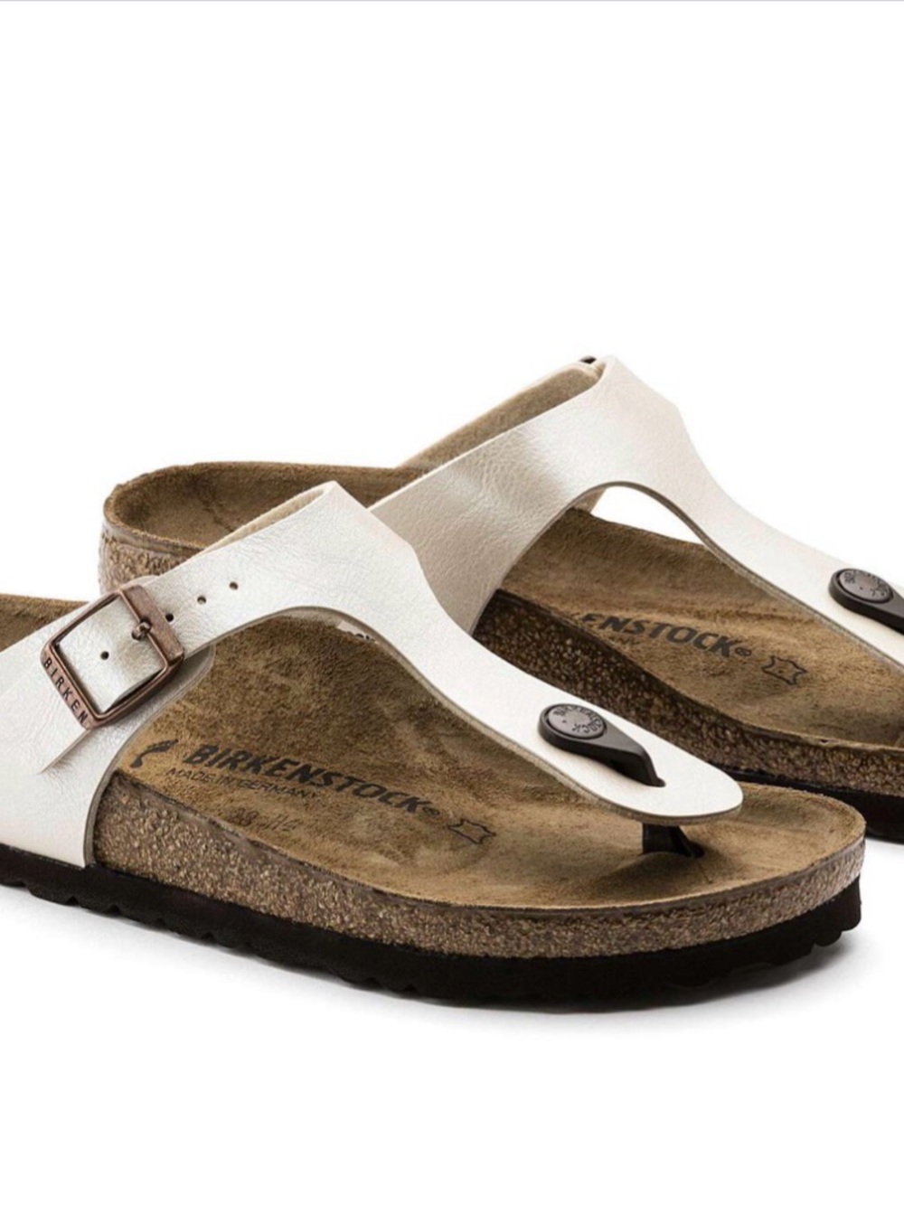 Birkenstock Pearl Gizeh Leather Thong Sandals for Women